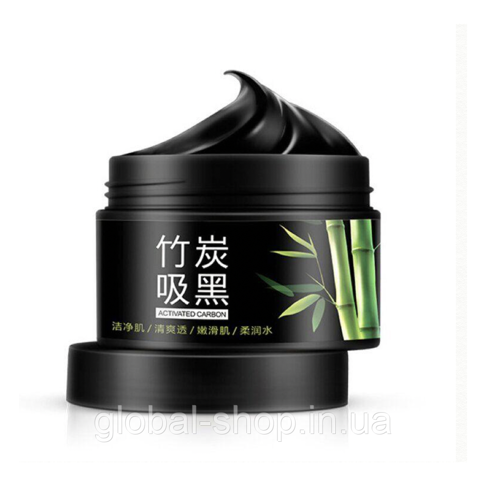 Маска з бамбуковим вугіллям для обличчя Bamboo Charcoal mask 140g Bioaqua