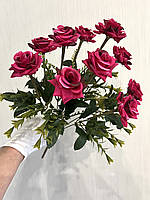 Искусственная роза . Букет роз с добавками ( 45 см , бордовая )