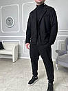 Класичний костюм чоловічий чорний піджак і демісезонні штани Viktor, фото 2