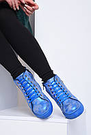 Ботинки женские зима синего цвета 153748L