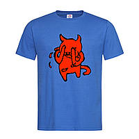 Синяя мужская/унисекс футболка С принтом Radiohead (14-2-7-2-синій)