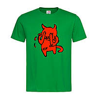 Зеленая мужская/унисекс футболка С принтом Radiohead (14-2-7-2-зелений)