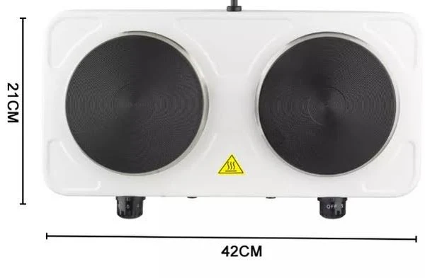 Плита двухконфорочная электрическая кухонная RAF-8020A настольная переносная электроплита дисковая - фото 5 - id-p2089110104