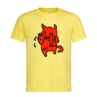 Жовта чоловіча/унісекс футболка З принтом Radiohead (14-2-7-2-жовтий)