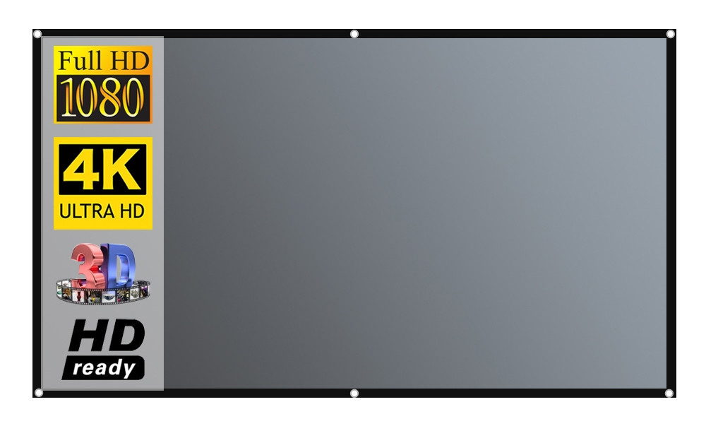 ⇒ Metal Anti-Light FullHD Screen 100/120/133" - світловідбиваючий екран для проектора (100" inch дюймів)