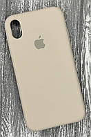 Чехол для Apple iPhone XR матовый кейс с микрофиброю на айфон хр пудровый/rock ash