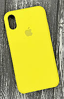 Чехол для Apple iPhone XR матовый кейс с микрофиброю на айфон хр желтый/yellow