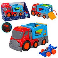 Іграшкова машинка Автовоз (2 машинки, на батарейках, світлові та звукові ефекти, в коробці) 7201 Червоний
