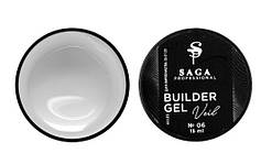 Гель для нарощування Saga Builder Gel Veil 06 Clear (прозорий), 15 мл