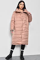 Куртка женская демисезонная удлиненная цвета мокко 172254L