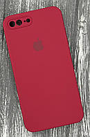 Чехол Silicone Case Full Camera (AA) для Apple iPhone 7 Plus красный/rose red