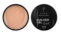 Гель для наращивания Saga Builder Gel Veil 10 (персиковый нюд), 15 мл