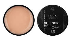 Гель для нарощування Saga Builder Gel Veil 10 (персиковий нюд), 15 мл