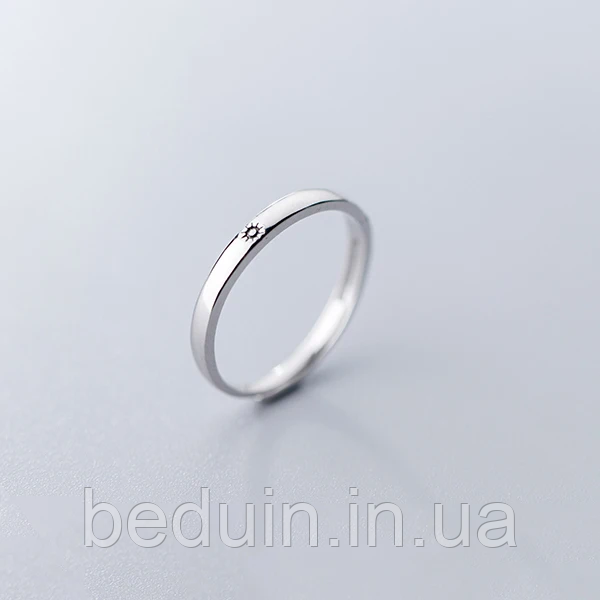 Срібне кільце "Сонце" обручне, чоловіче кільце — 925 проби, регульований розмір EGYPT SILVER, фото 1