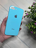 Скляний чохол на iPhone 7+/8+ ( блакитний )