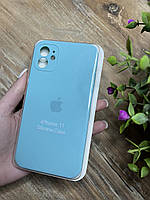 Чохол із квадратними бортиками на iPhone 11 (Sea blue )