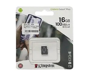 Карта пам'яті microSD Kingston 16 ГБ Class 10 M