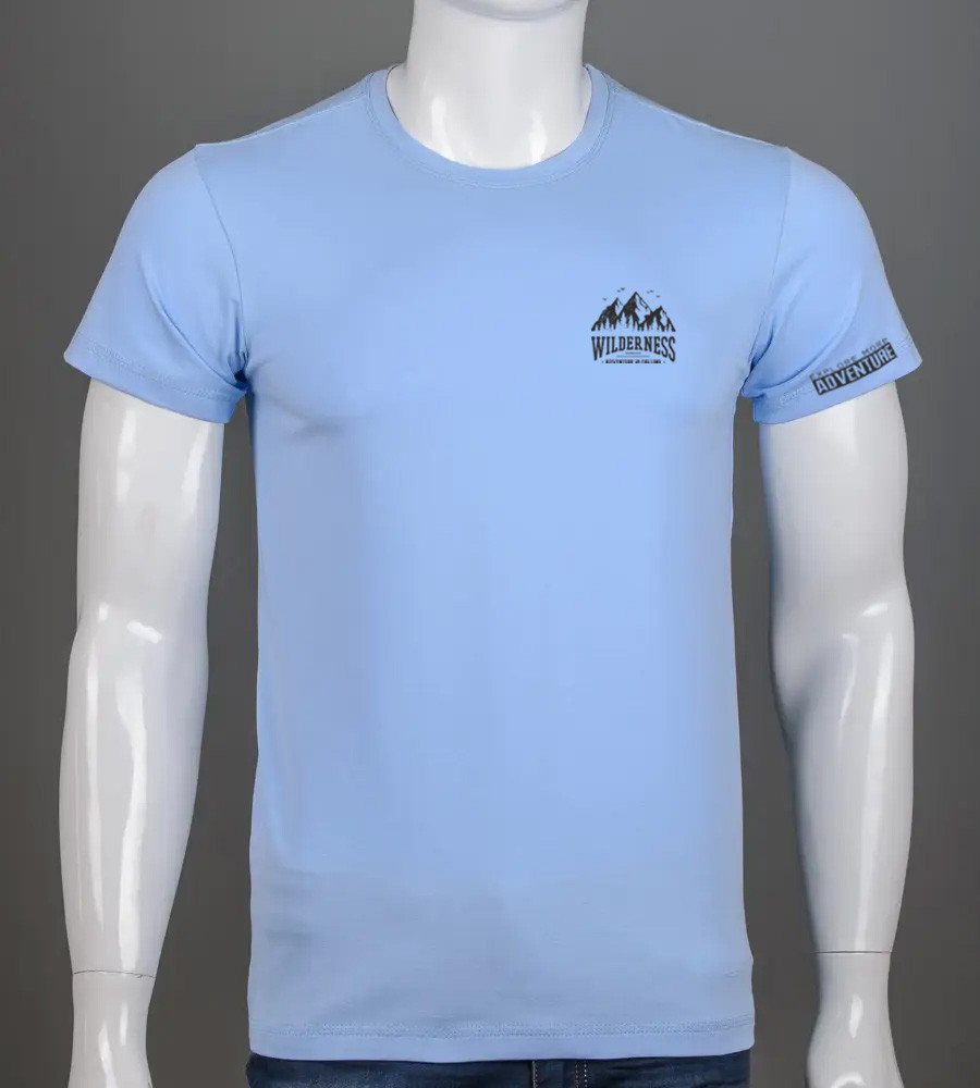 Футболка чоловіча Wilderness 2405м (Уп.4шт M-XXL), Блакитний, фото 1
