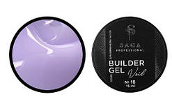 Гель для нарощування Saga Builder Gel Veil 01 Cover Pink (камуфлювальний рожевий), 15 мл
