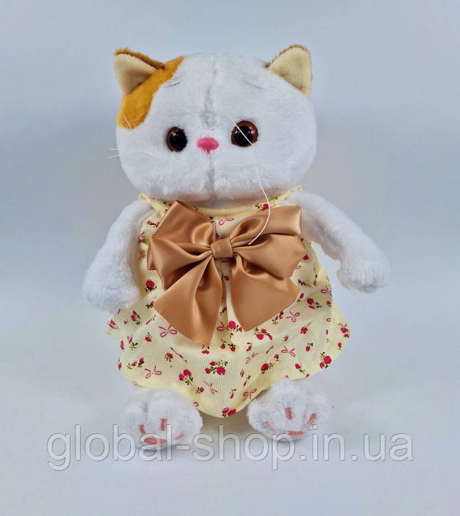 Мягкая игрушка Кошечка Лили в платье с бантом, 30 см
