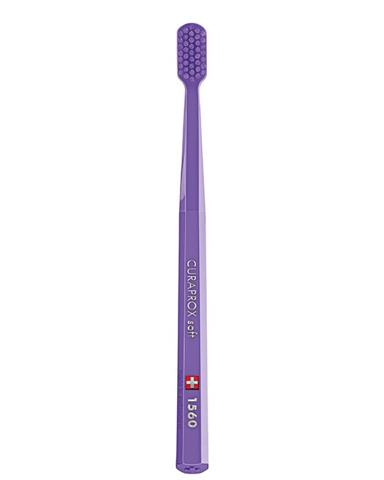 Зубна щітка Curaprox Soft 1560 софт, найжорсткіша із серії курапрокс, для дорослих, фіолетова