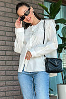 Блузка женская белого цвета размер 42-48 159256L
