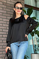 Блузка женская черного цвета размер 42-48 159385L