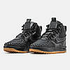 Чоловічі зимові кросівки Nike Lunar Force 1 Duckboot 17 Black Gum (Чорні) Взуття Найк Лунар Форс високі з хутром, фото 5