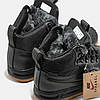 Чоловічі зимові кросівки Nike Lunar Force 1 Duckboot 17 Black Gum (Чорні) Взуття Найк Лунар Форс високі з хутром, фото 7