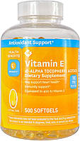Витамина Е поддержка здорового уровеня холестерина Member's Mark Vitamin E 180mg 500 капсул