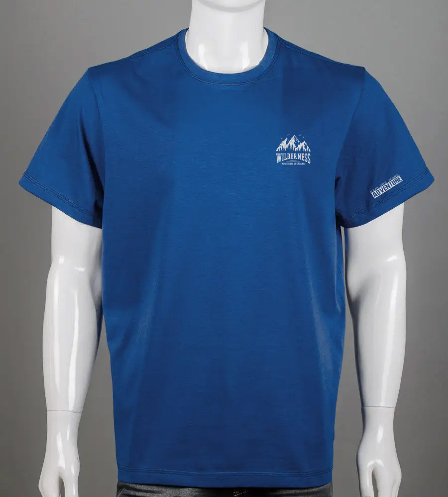 Футболка батал Wilderness 2405б (Уп.4шт 3XL,4XL), Синій