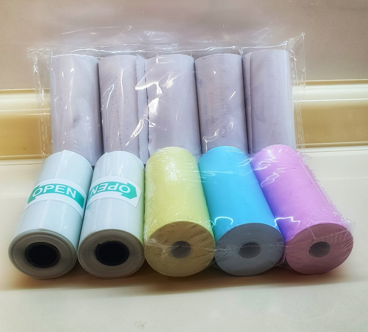 Набір термопаперу з 10 рулонів для дитячого термопринтера, фото 1