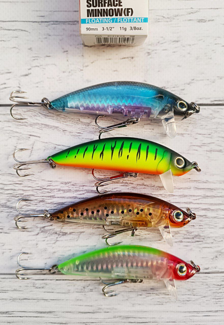 Воблер Міноу 3D Inshore Surface Minnow F 90mm 11.0g Набір 4шт