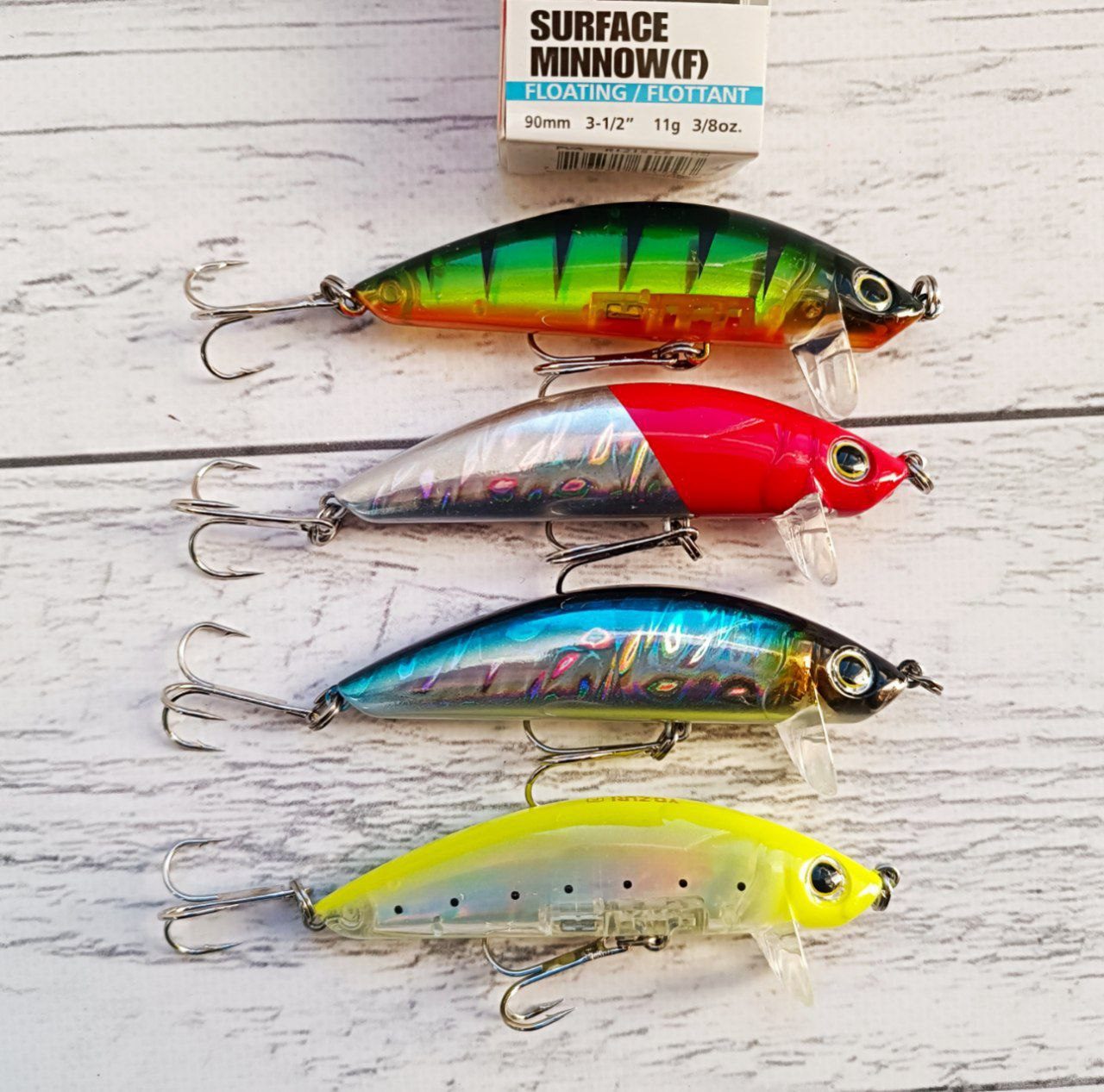 Воблер Міноу 3D Inshore Surface Minnow F 90mm 11.0g Набір 4шт