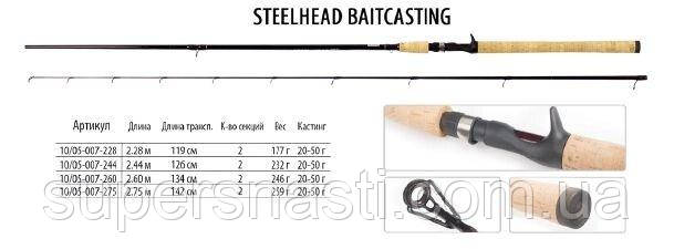 Спиннинг BratFishing Steelhead Baitcasting 2,28m (20-50g) - фото 1 - id-p96603921