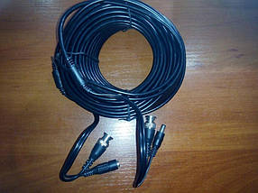 Кабель готовий для відеоспостереження 20 метрів (BNC + DC)