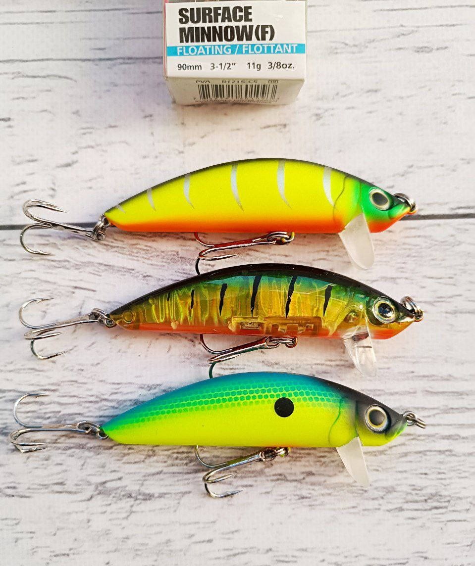Воблер Міноу 3D Inshore Surface Minnow F 90mm 11.0g Набір 3шт