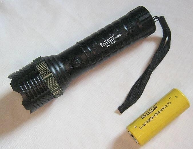Ліхтарик Bailong BL-E5 9000W, акумулятор 6800маH