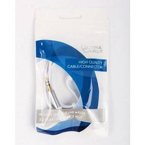 Кабель Ultra 3.5mm St - 3.5mm St (UC73-0100 white), 1.0м, фото 3