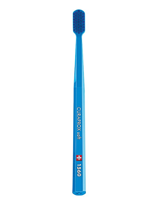 Зубна щітка Curaprox Soft 1560 софт, найжорсткіша із серії курапрокс, для дорослих, блакитна