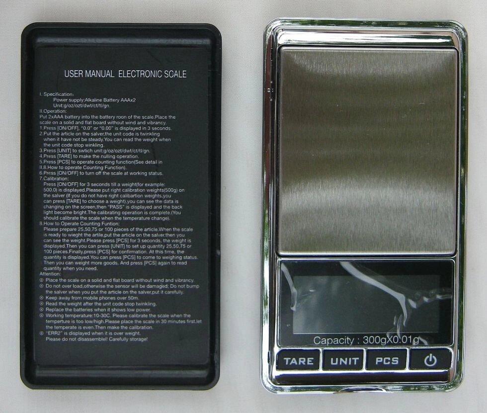 Високоточні ювелірні ваги до 300 г (крок 0,01) з чохлом, фото 1