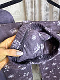 Жіноча піжама для жінок кофта і штани костюм для дому жіночий темно-фіолетовий Fellix, фото 2