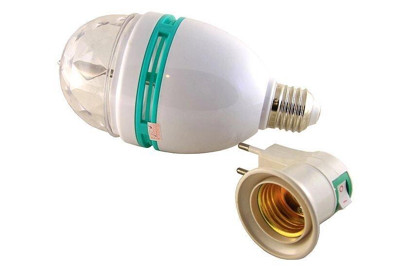 Велика обертова диско лампа 3W; Е27; 15*8 см, фото 1