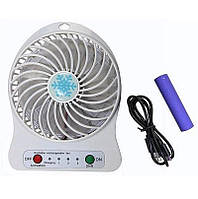 Вентилятор настольный, аккумуляторный Usb Mini Fan (аккумулятор, usb кабель)