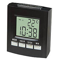 Говорящие настольные часы Vst-7027c, с термометром black