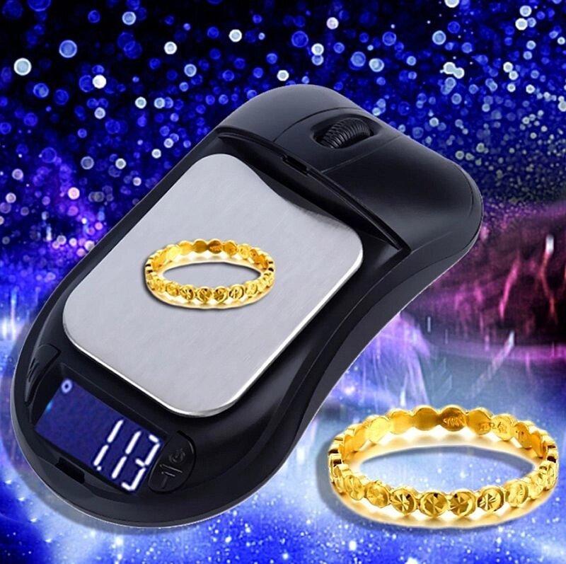 Ювелірна вага до 300 грам (0,01) у вигляді комп'ютерної мишки, фото 1