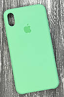 Чехол для Apple Iphone XS Max кейс матовый с микрофиброй на айфон хс макс мятный/spearmint