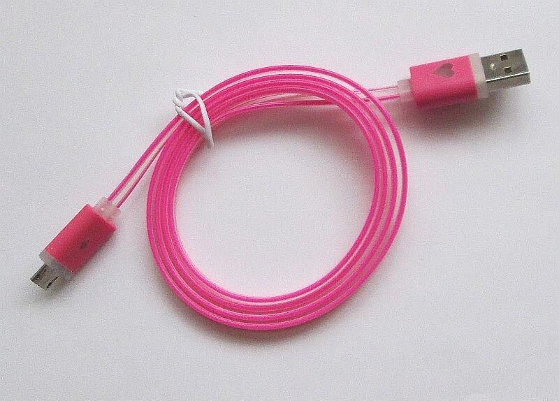 Светящийся USB кабель LED Light USB Cable microUSB - фото 4 - id-p379092555
