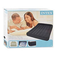 Надувной матрас Intex 66768 с велюровым покрытием+сумка