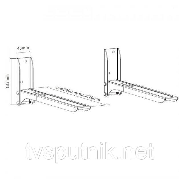 Крепление для микроволновки ITech MB5S (до 30кг) - фото 2 - id-p428235018